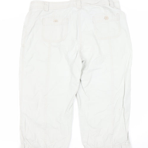 Marks and Spencer Women's White Cropped Trousers