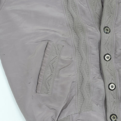 Fusinan Women’s Grey Buttoned Jacket XL