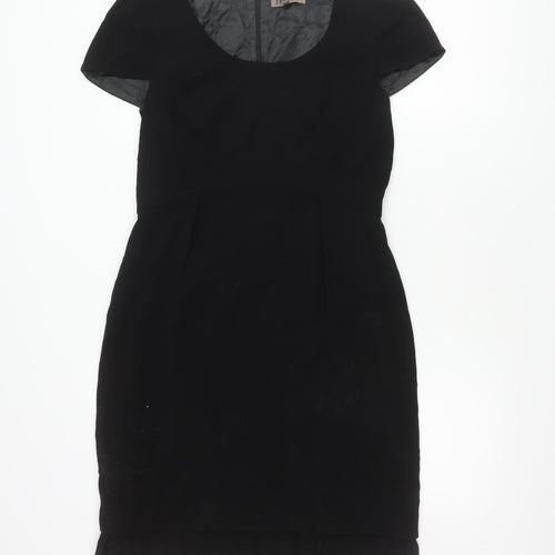 Jigsaw Women's Black Dress Size 12 with Zip Closure