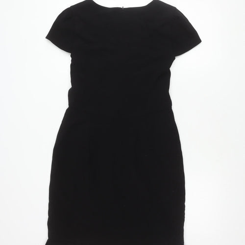Jigsaw Women's Black Dress Size 12 with Zip Closure