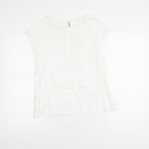 White Stuff Women's White Linen Blouse Size 12