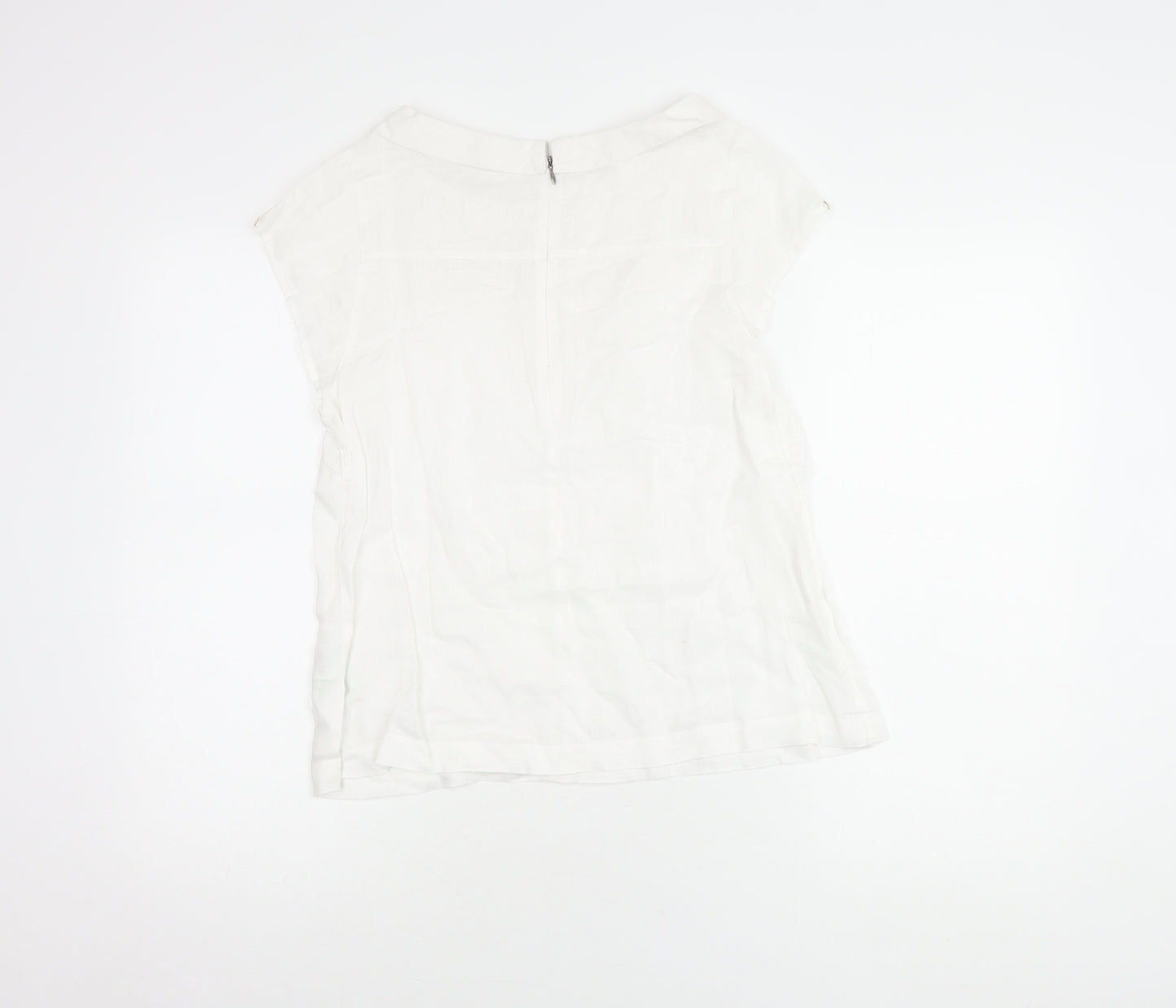White Stuff Women's White Linen Blouse Size 12