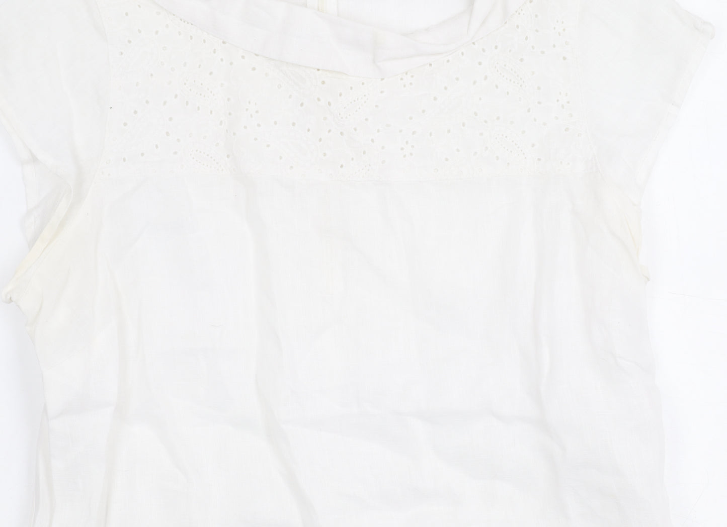 White Stuff Women's White Linen Blouse Size 12