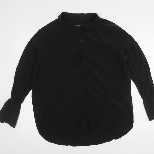 Marks and Spencer Women's Black Silk Blouse, Size 16