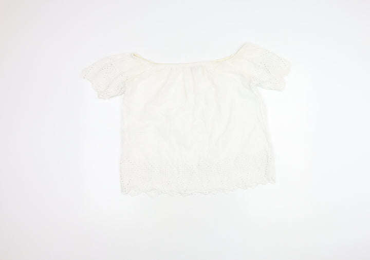 Great Plains Women’s White Blouse Off Shoulder