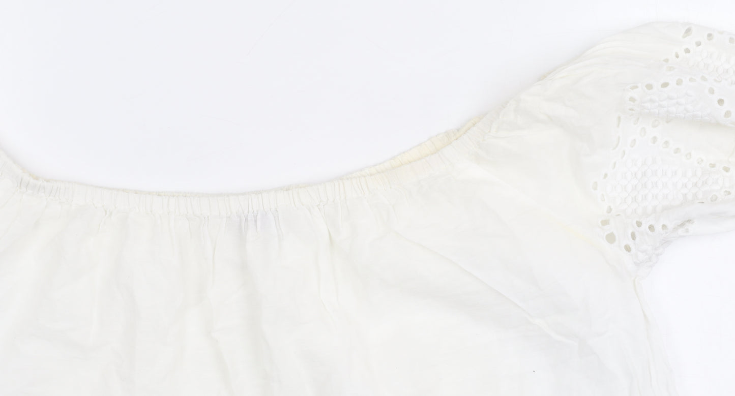 Great Plains Women’s White Blouse Off Shoulder