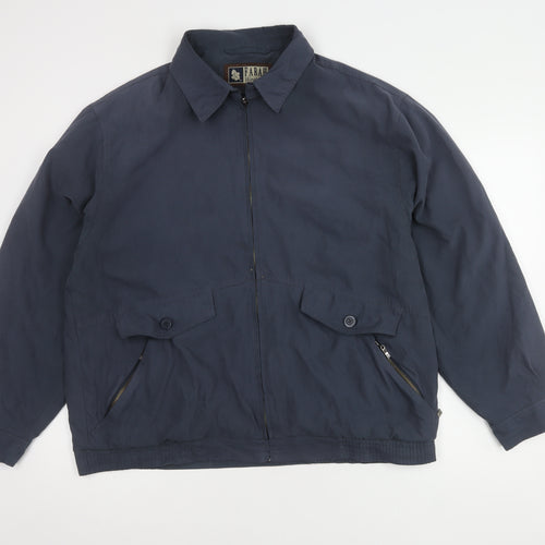 Farah Men's Blue Cotton-Nylon Casual Jacket L