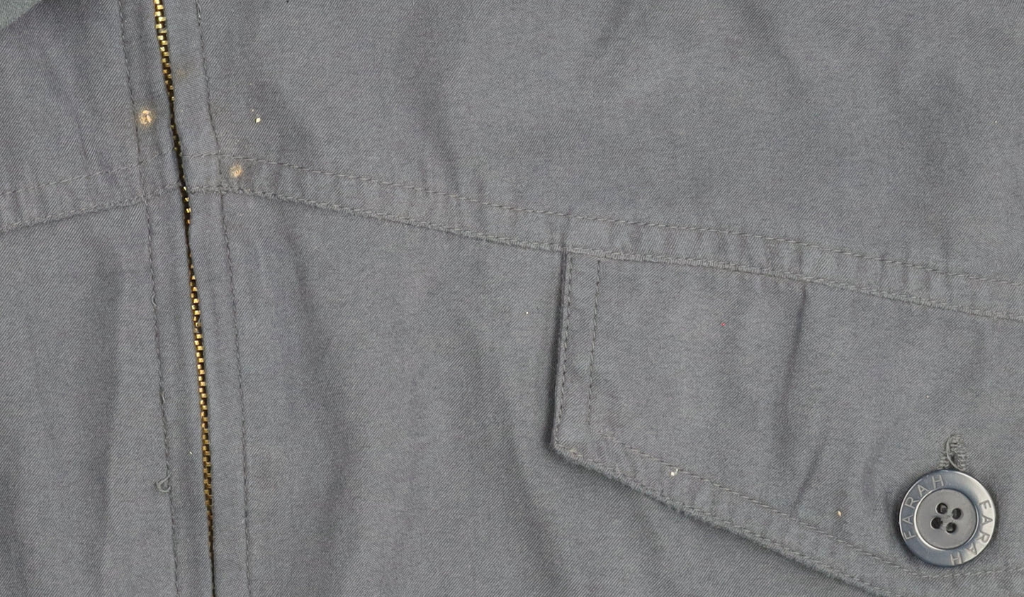 Farah Men's Blue Cotton-Nylon Casual Jacket L