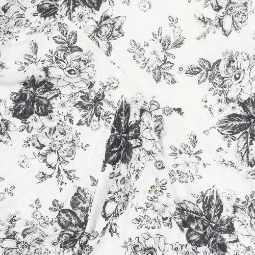 Marks and Spencer Women's White Floral Skirt Size 14
