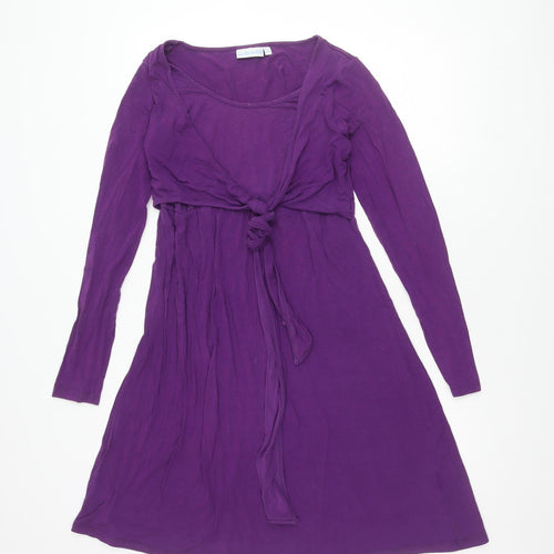 JoJo Maman Bébé Women's Purple Long Sleeve Dress