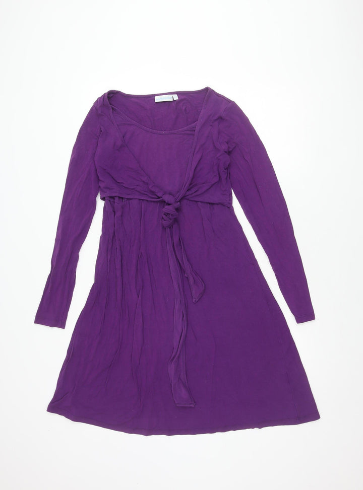 JoJo Maman Bébé Women's Purple Long Sleeve Dress