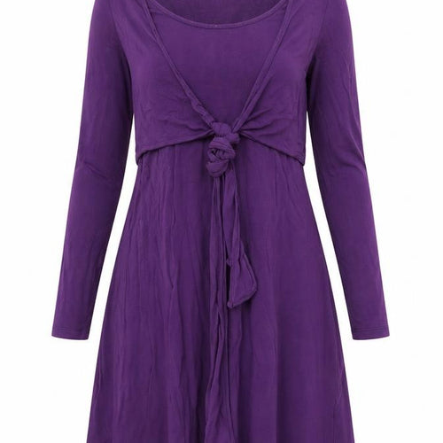 JoJo Maman Bébé Women's Purple Long Sleeve Dress