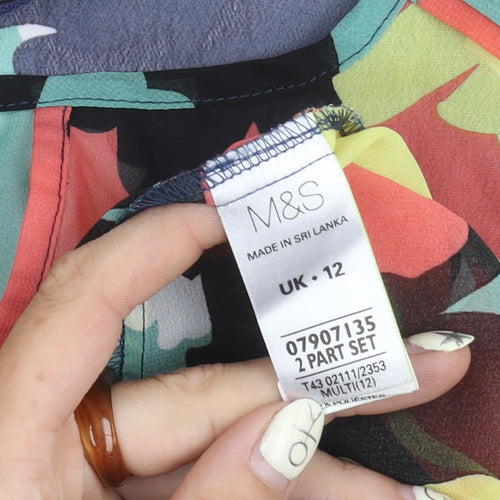 Marks and Spencer Multicoloured Top, Size 12, Women's