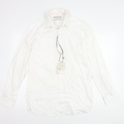 Howick Men's White Button-Up Shirt, Size 15.5