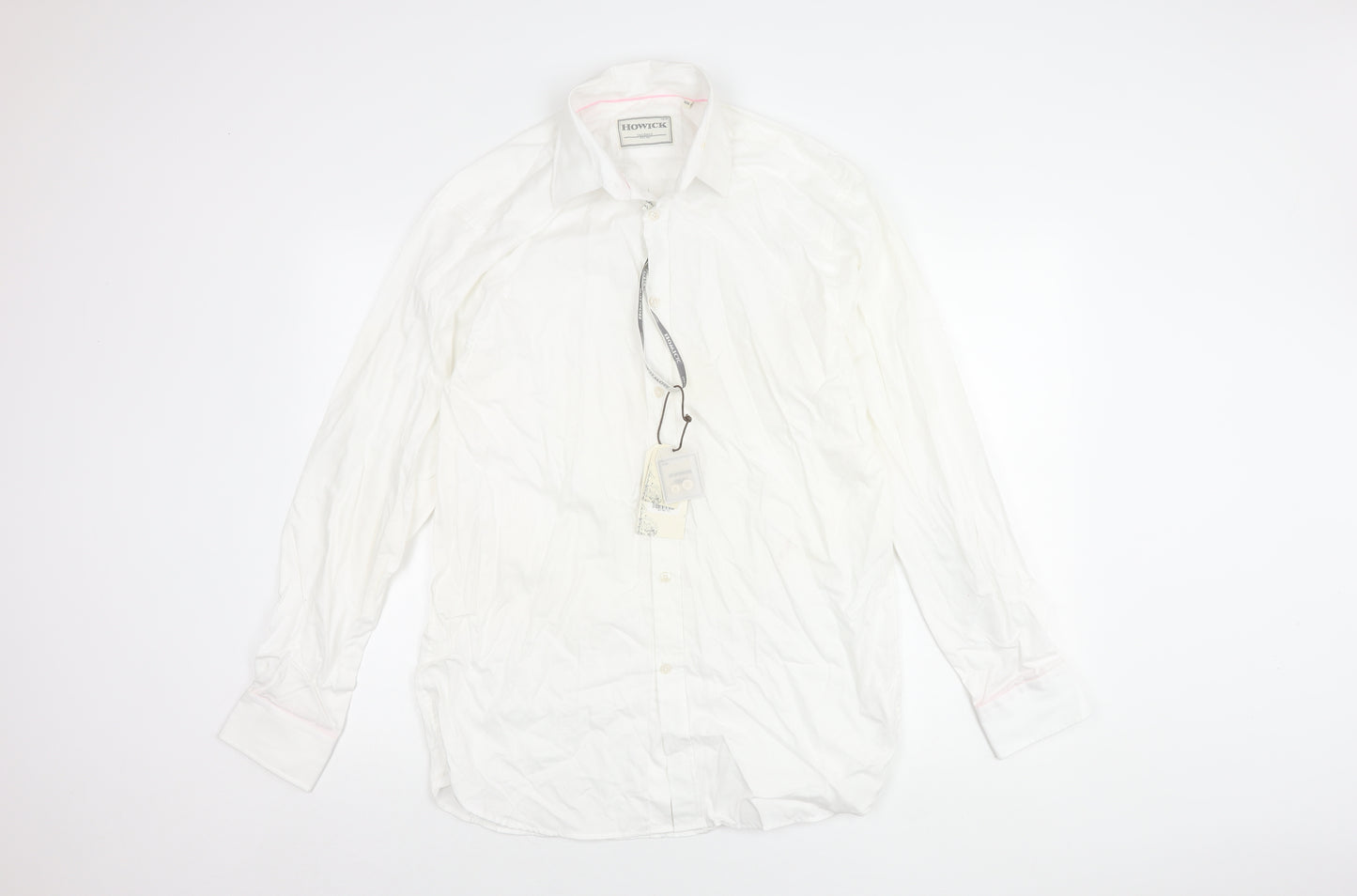 Howick Men's White Button-Up Shirt, Size 15.5