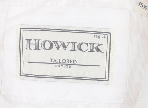Howick Men's White Button-Up Shirt, Size 15.5