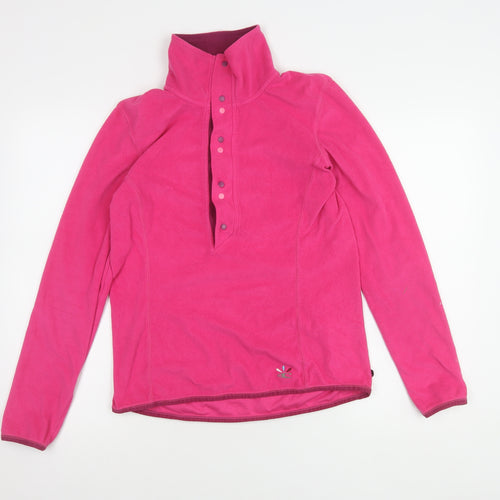 O'Neill Women's Pink Fleece Snap Pullover - Size L