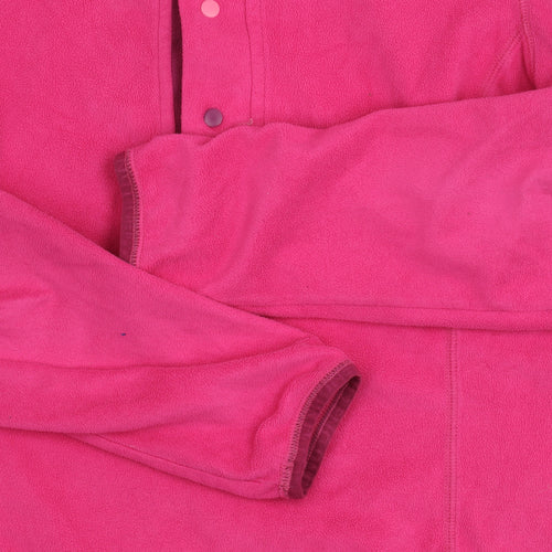 O'Neill Women's Pink Fleece Snap Pullover - Size L
