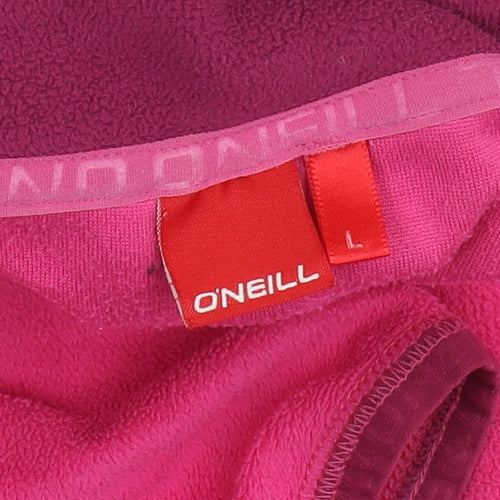 O'Neill Women's Pink Fleece Snap Pullover - Size L