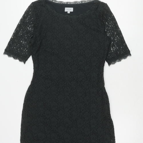 Jigsaw Black Lace Dress Medium Floral Women