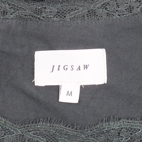 Jigsaw Black Lace Dress Medium Floral Women