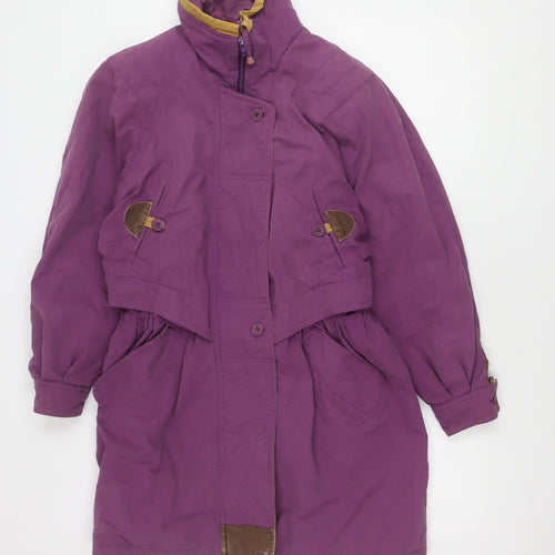 C&A Women's Purple Coat Size 10, Casual Mid-Length