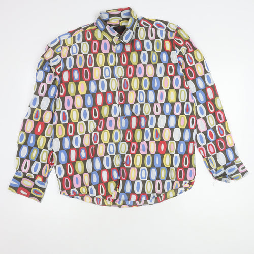 Provogue Men's Multicoloured Geometric Shirt L