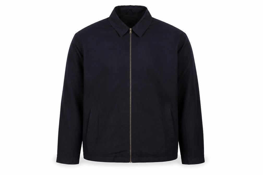Front view of James Pringle Men's Black Mid-Length Classic Jacket