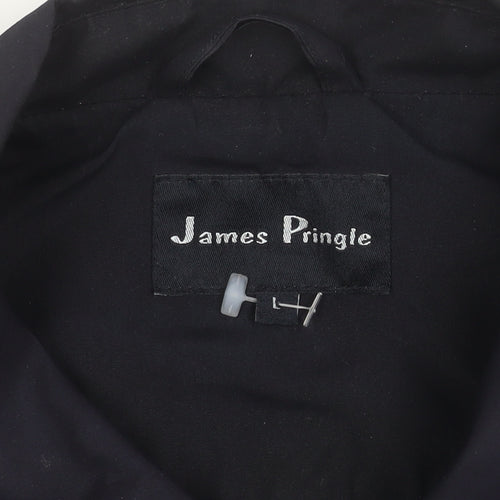 James Pringle Men's Black Mid-Length Classic Jacket