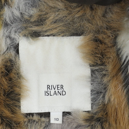 River Island Women's Brown Parka Size 10
