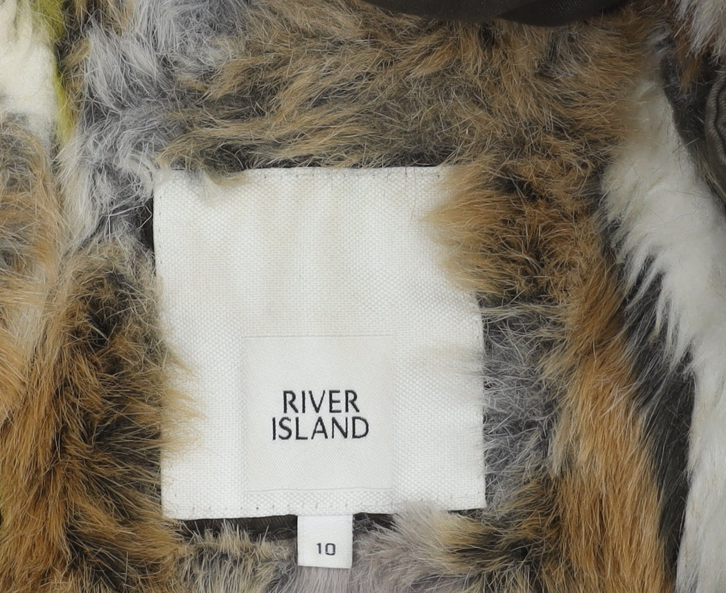 River Island Women's Brown Parka Size 10