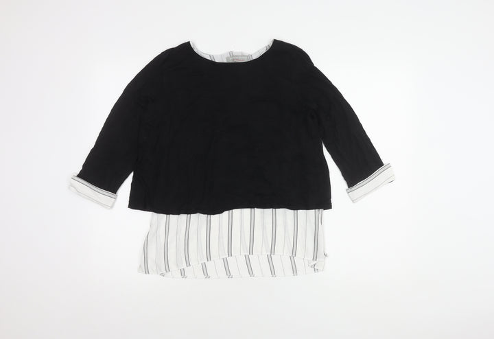 Dorothy Perkins Women's Black & White Striped Top, Size 12