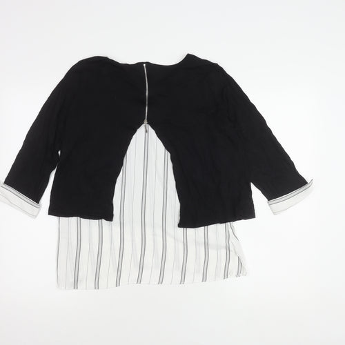 Dorothy Perkins Women's Black & White Striped Top, Size 12