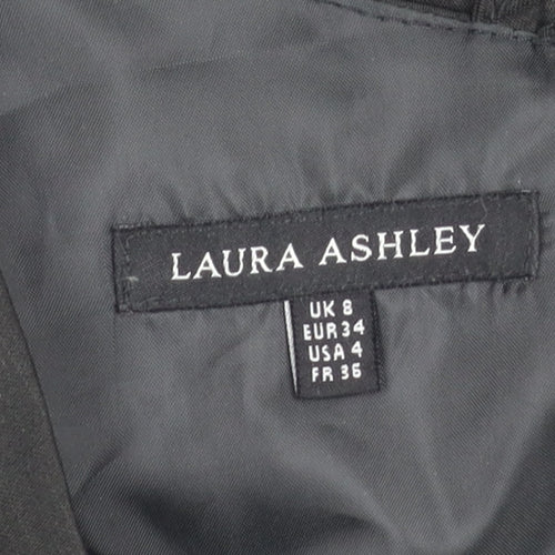 Laura Ashley Black Sheath Dress - Size 8, Classic Cocktail