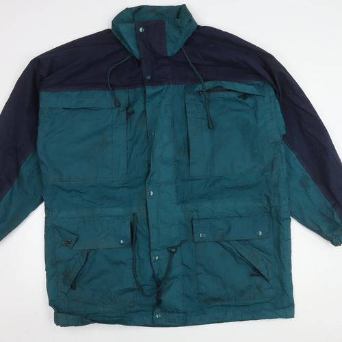 Hijack Men's Blue XL Casual Long Jacket