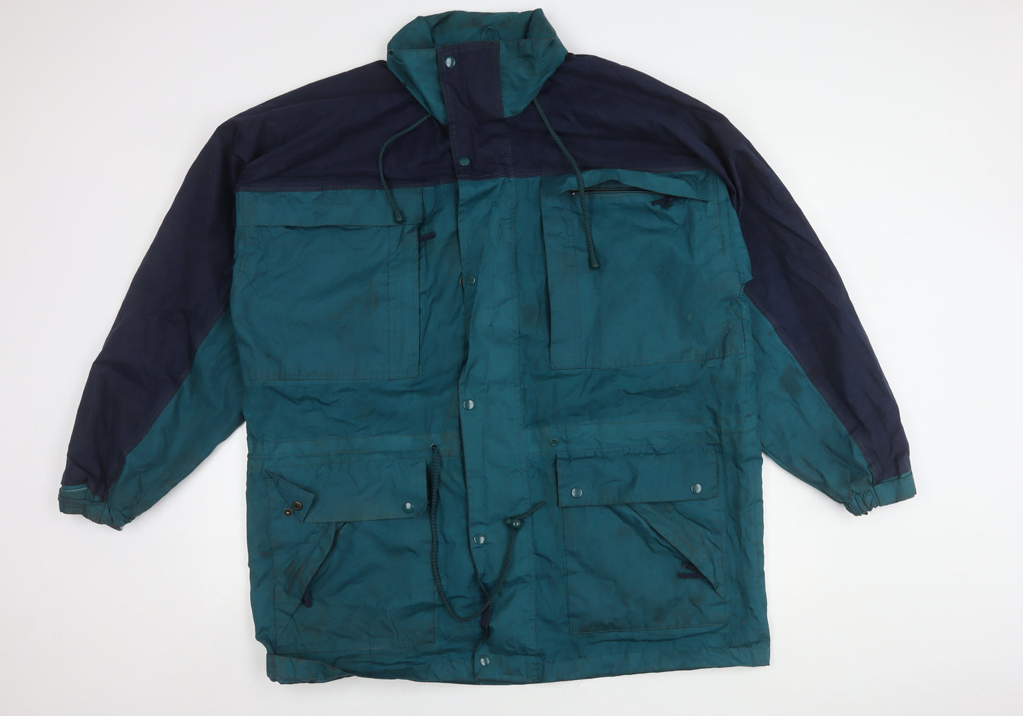 Hijack Men's Blue XL Casual Long Jacket
