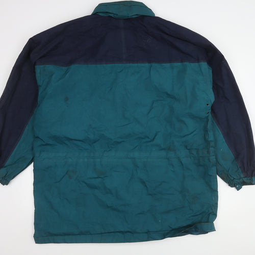 Hijack Men's Blue XL Casual Long Jacket