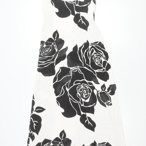 Jane Norman Women's Black Floral Sleeveless Dress, Size 8