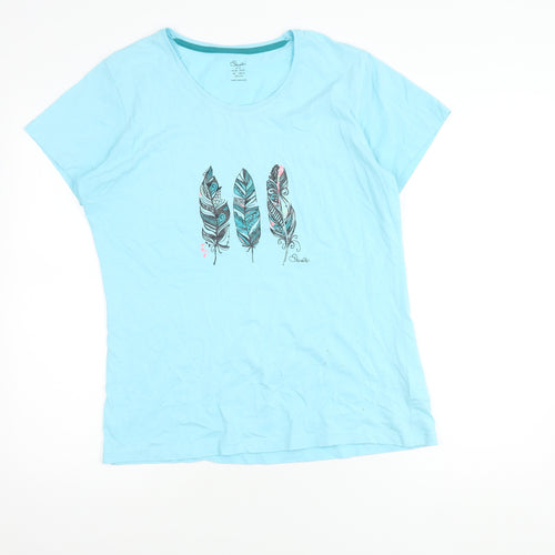 Dare2b Women's Blue Cotton T-Shirt, Size 14