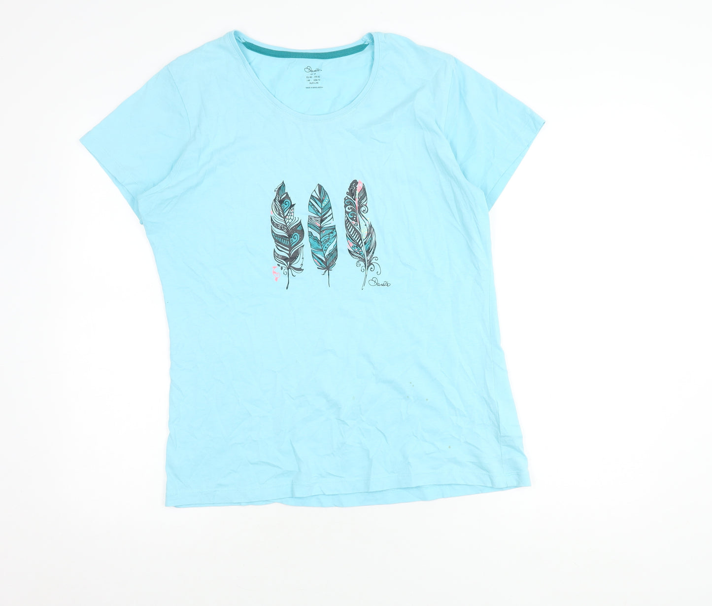 Dare2b Women's Blue Cotton T-Shirt, Size 14