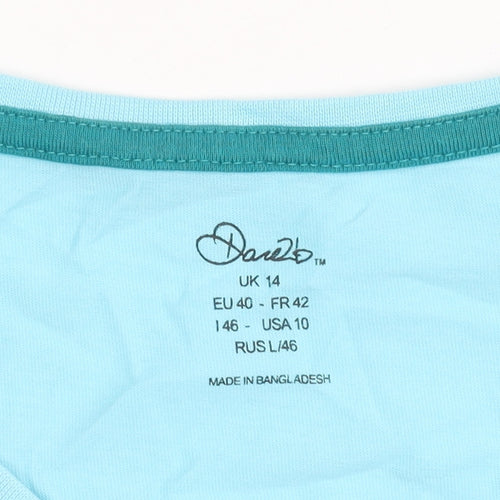 Dare2b Women's Blue Cotton T-Shirt, Size 14