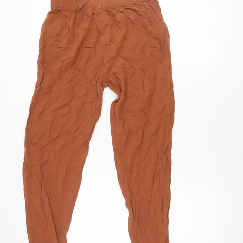 Esmaia Women's Brown Relaxed Trousers Size 10