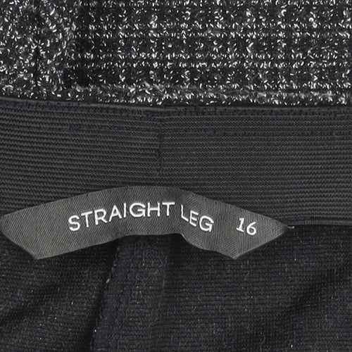 Bonmarché Women's Black Straight Leg Trousers Size 16