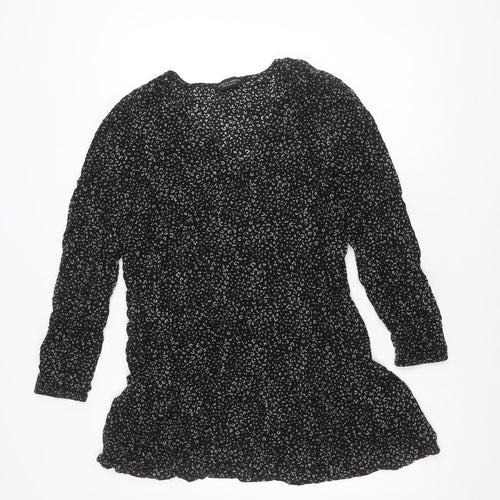 Dorothy Perkins Women's Black Animal Print Dress, Size 14