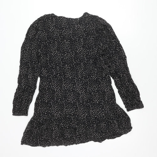 Dorothy Perkins Women's Black Animal Print Dress, Size 14