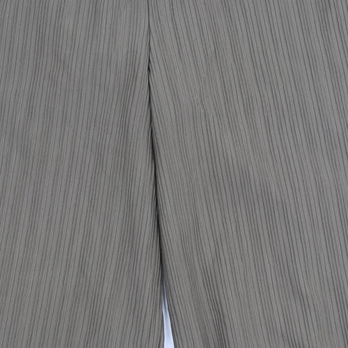 Topshop Women's Grey Wide-Leg Trousers Size 6