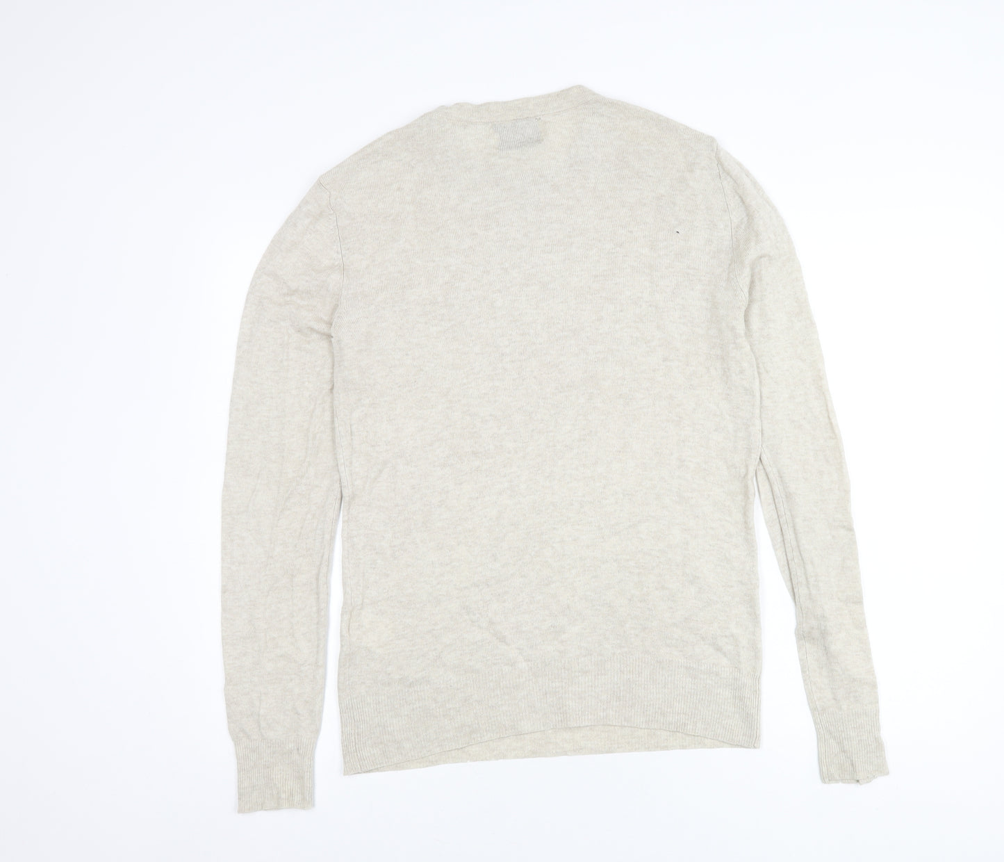 Les Deux Men's Beige Knit Pullover Jumper Size L