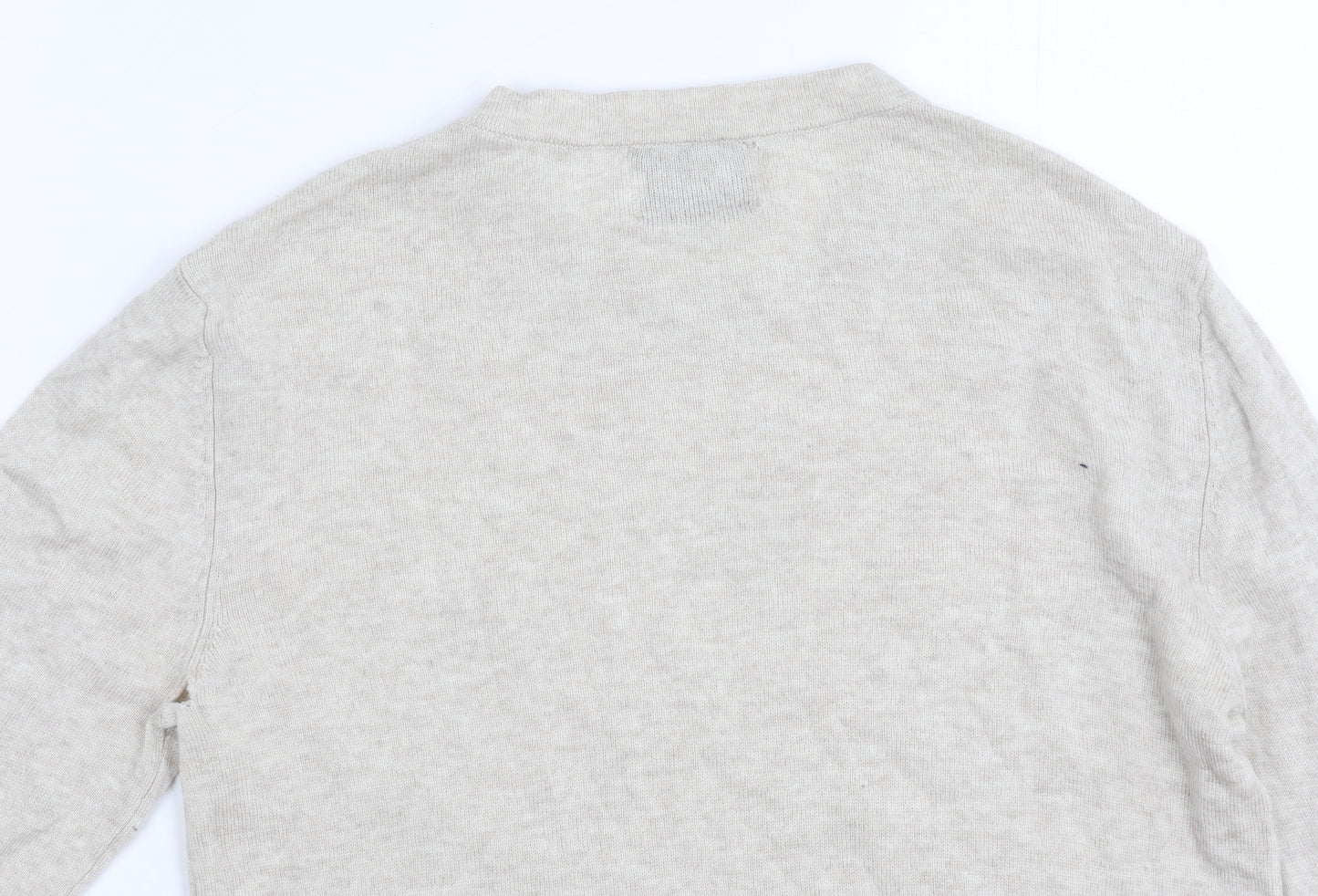 Les Deux Men's Beige Knit Pullover Jumper Size L