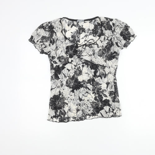Per Una Women's Multicoloured Floral Lace Blouse Size 12