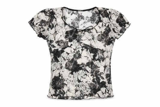 Front view of Per Una Women's Multicoloured Floral Lace Blouse, size 12